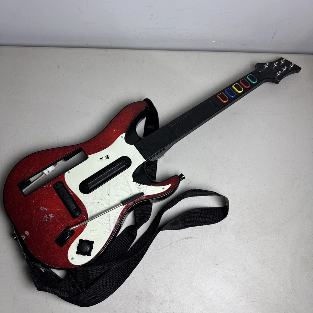 Nintendo Wii Guitar Hero Wireless Controller Red White No Cover 95911.805